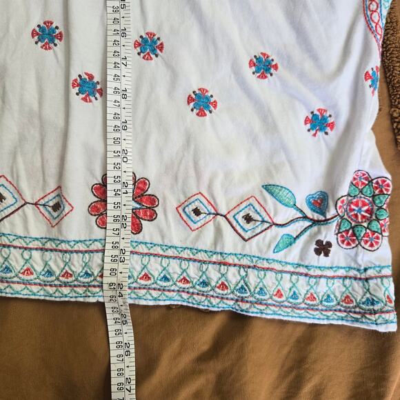 Johnny Was Women Boho Hippie Artsy Embroidered Oversized Boxy Caftan Top L/XL - Picture 12 of 12